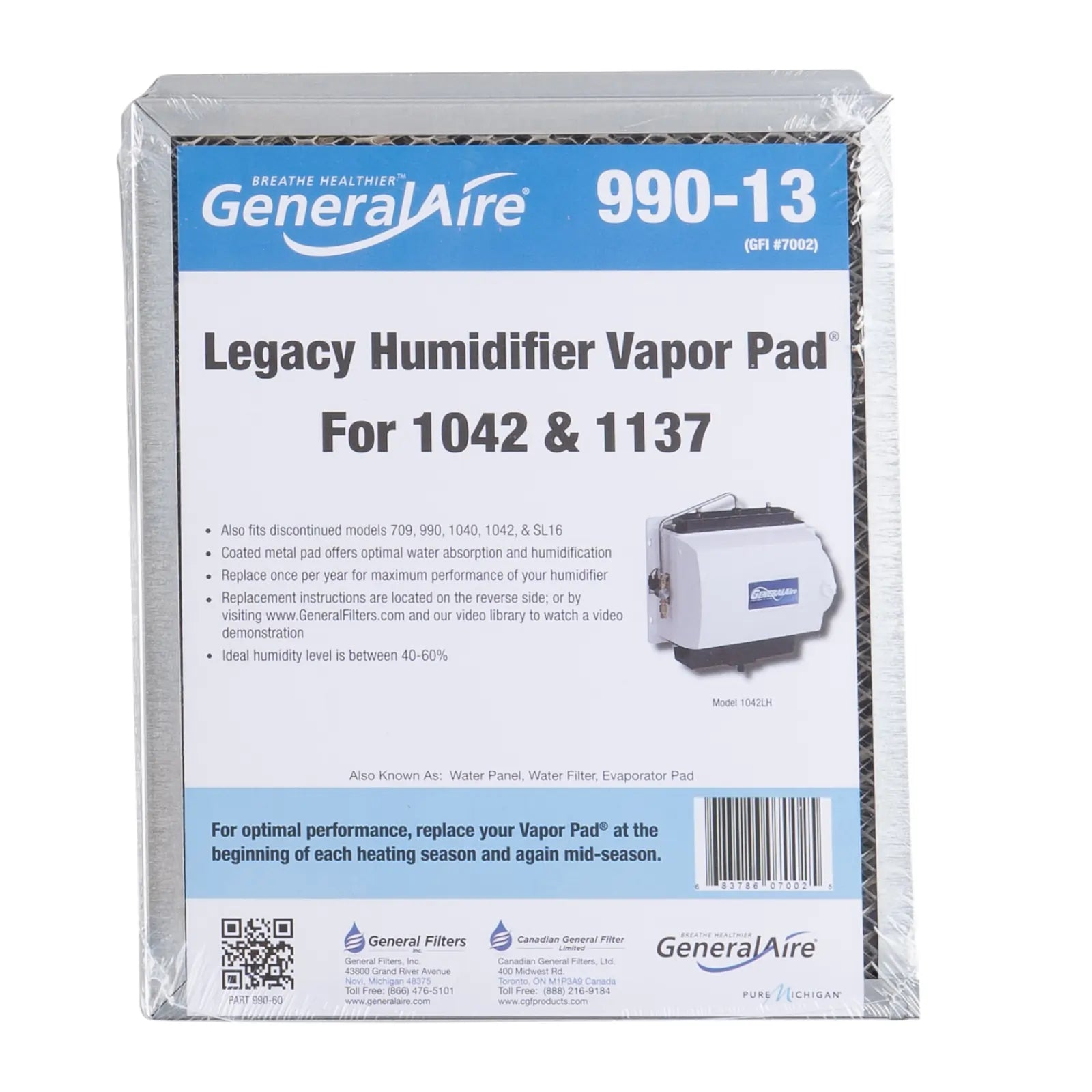 GeneralAire 990-13 Humidifier Vapor Pad