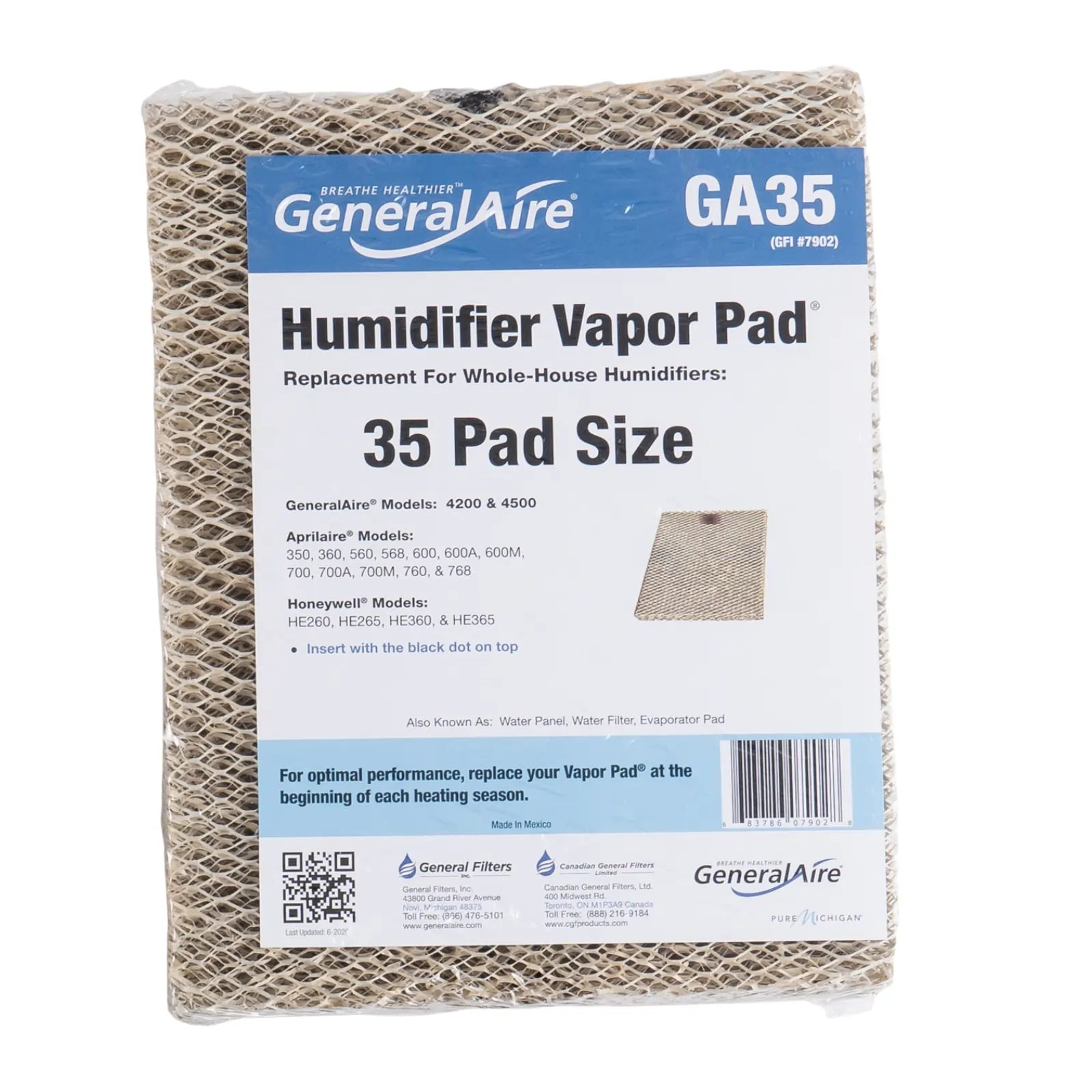 GeneralAire GA35 Humidifier Vapor Pad