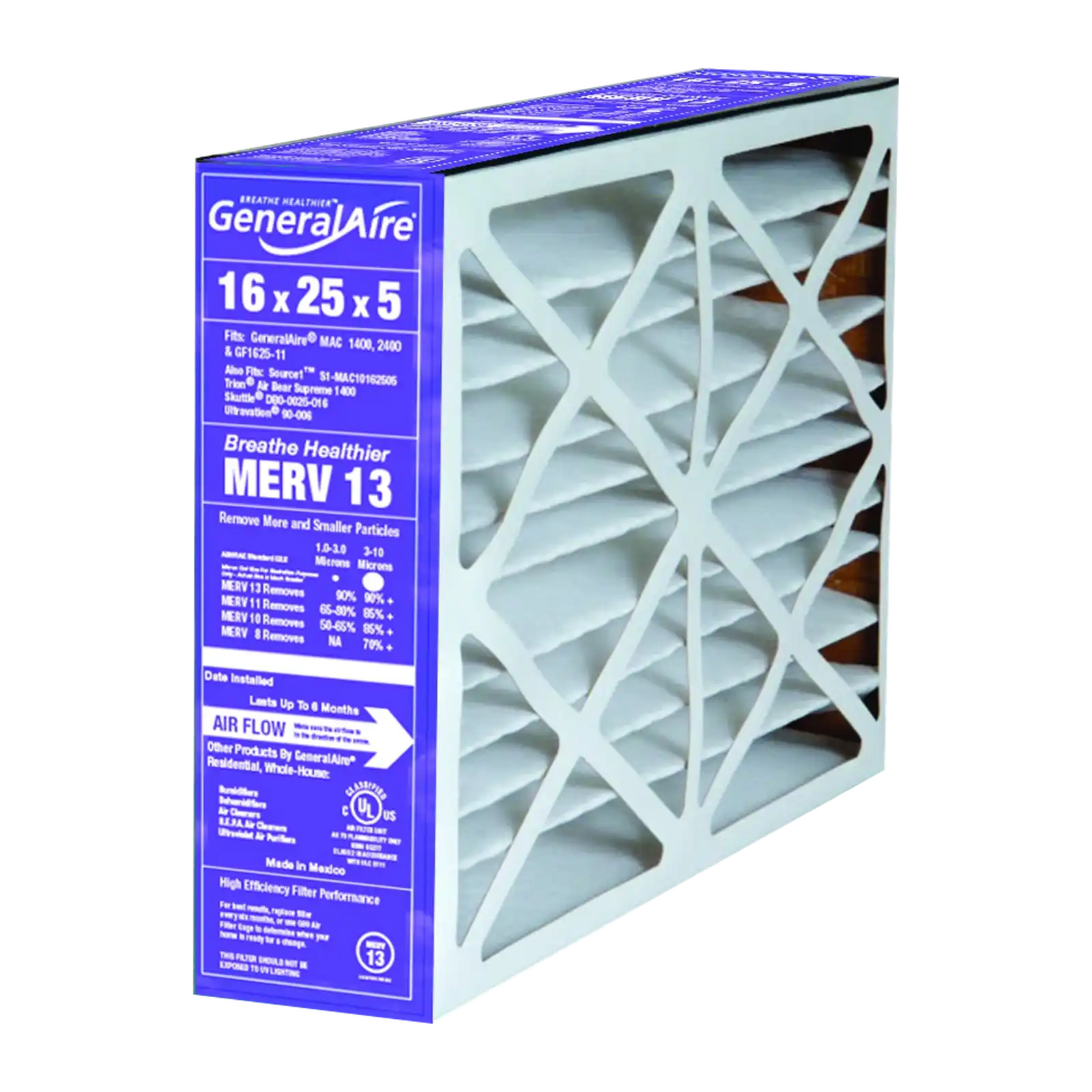 GeneralAire GF-4547 16x25x5 Furnace Filter