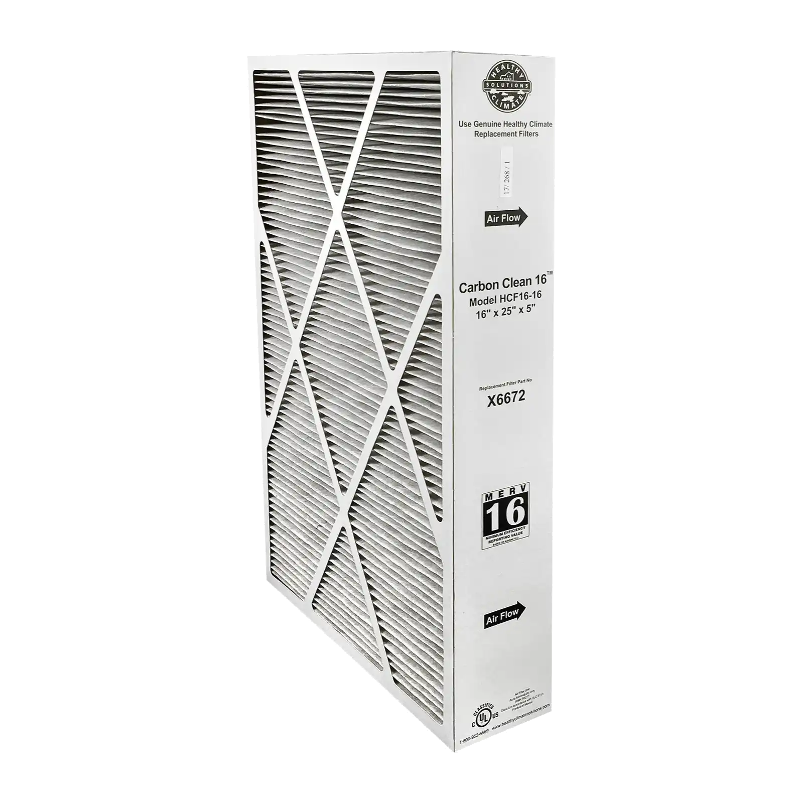 Lennox Healthy Climate X6672 16x25x5 Furnace Filter